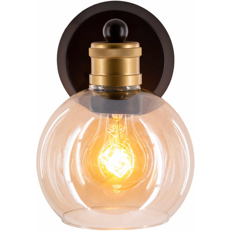 Leabrook Black Metal Wall Sconce-Lighting-Parc Decor