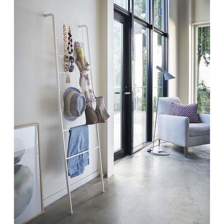 Leaning Ladder with Grid Panel (63" H) - Steel-Leaning Ladder-Parc Decor