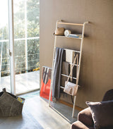 Leaning Storage Ladder With Shelf (63" H) - Steel
