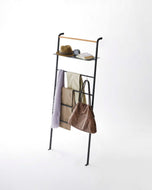 Leaning Storage Ladder With Shelf (63" H) - Steel