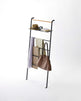 Leaning Storage Ladder With Shelf (63" H) - Steel-Leaning Ladder-Parc Decor