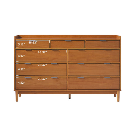 Lee Mid-Century Modern Wood Dresser-Bedroom-Parc Decor