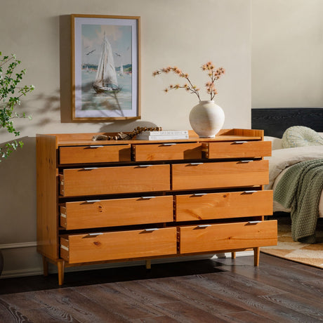 Lee Mid-Century Modern Wood Dresser-Bedroom-Parc Decor