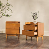 Lee Mid-Century Modern Wood Nightstand-Bedroom-Parc Decor