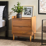 Lee Mid-Century Modern Wood Nightstand-Bedroom-Parc Decor