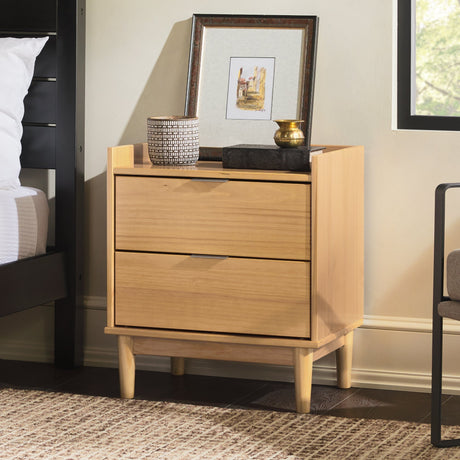 Lee Mid-Century Modern Wood Nightstand-Bedroom-Parc Decor