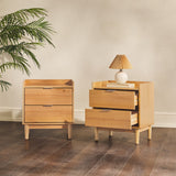 Lee Mid-Century Modern Wood Nightstand-Bedroom-Parc Decor