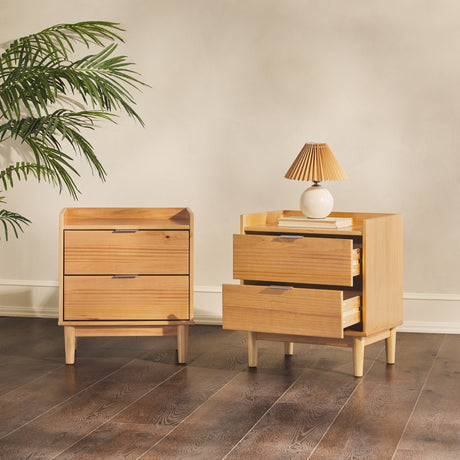 Lee Mid-Century Modern Wood Nightstand-Bedroom-Parc Decor