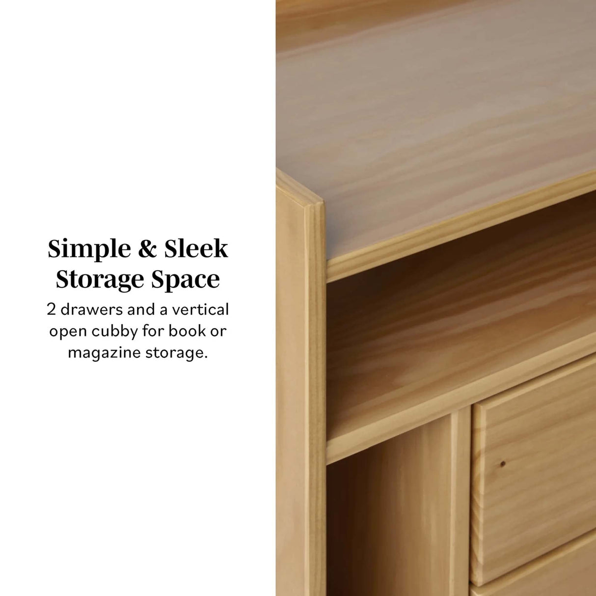 Lee Mid-Century Modern Wood Nightstand-Bedroom-Parc Decor