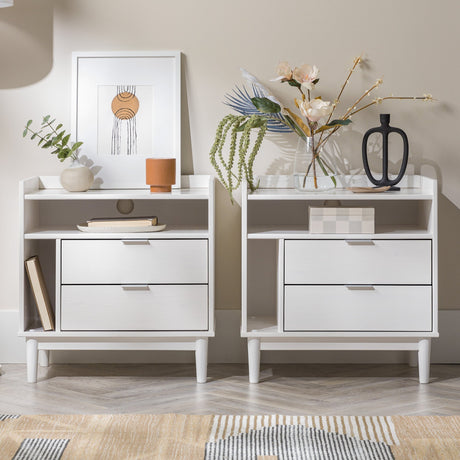 Lee Mid-Century Modern Wood Nightstand-Bedroom-Parc Decor