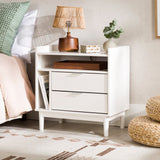 Lee Mid-Century Modern Wood Nightstand-Bedroom-Parc Decor
