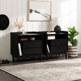 Lee Mid-Century Modern Wood Nightstand-Bedroom-Parc Decor