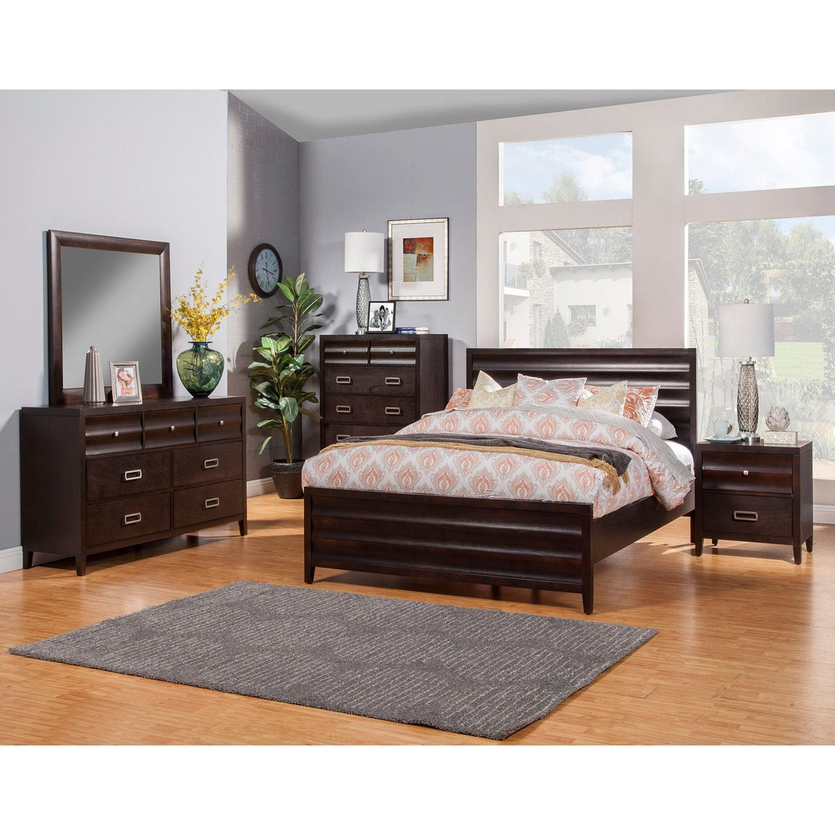 Legacy Bed, Black Cherry-Beds-Parc Decor