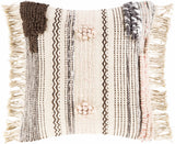 Lenorah Pink&White Textured Throw Pillow - Clearance-Throw Pillows-Parc Decor