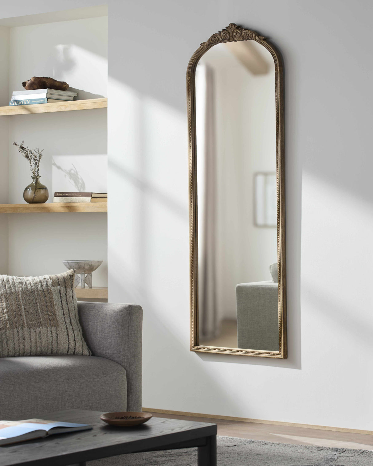 Leutesdorf Tan Full Length Mirror-Mirrors-Parc Decor