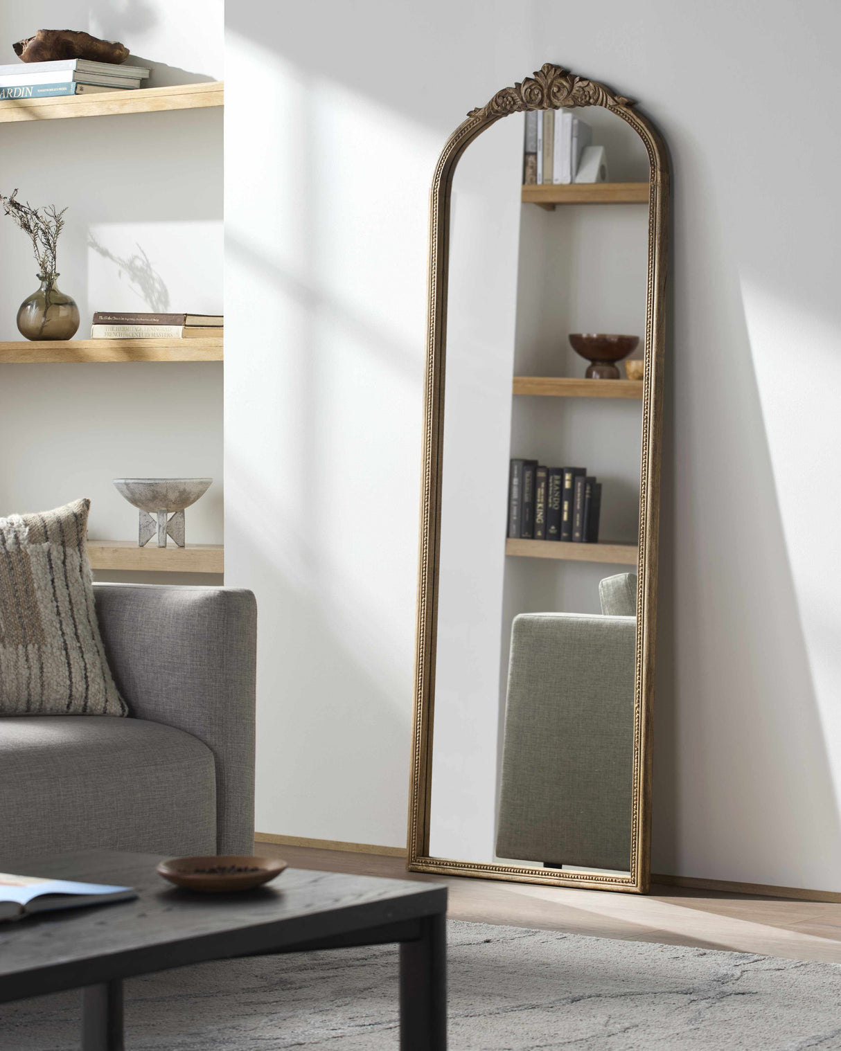 Leutesdorf Tan Full Length Mirror-Mirrors-Parc Decor