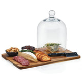 Libbey Acaciawood 4 Piece Cheese Board Serving Set with Glass Dome-Serveware-Parc Decor