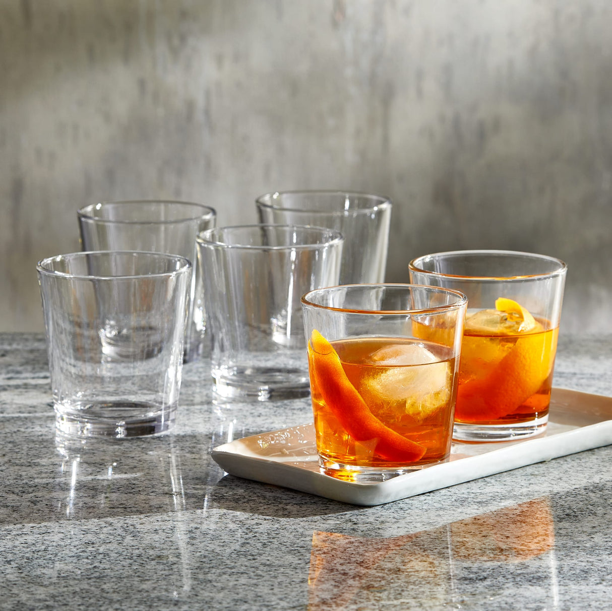 Libbey Bar Essentials Double Old Fashioned Glasses, 12 ounce, Set of 6-Cocktails and Spirits-Parc Decor