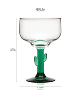 Libbey Cactus Margarita Glasses, 16 ounce, Set of 4