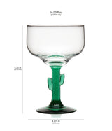 Libbey Cactus Margarita Glasses, 16 ounce, Set of 4-Cocktails and Spirits-Parc Decor