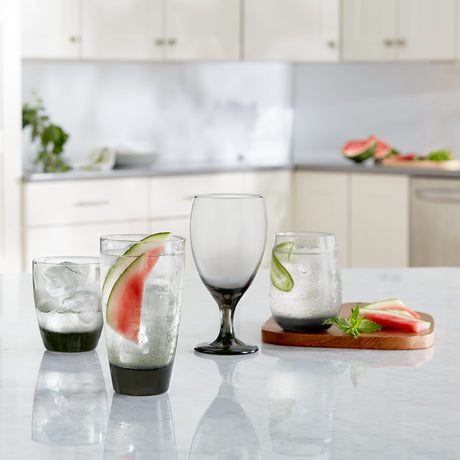 Libbey Classic Smoke Goblet Beverage Glasses, 16.25 ounce, Set of 6