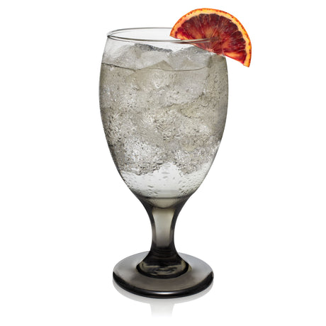 Libbey Classic Smoke Goblet Beverage Glasses, 16.25 ounce, Set of 6