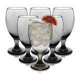 Libbey Classic Smoke Goblet Beverage Glasses, 16.25 ounce, Set of 6