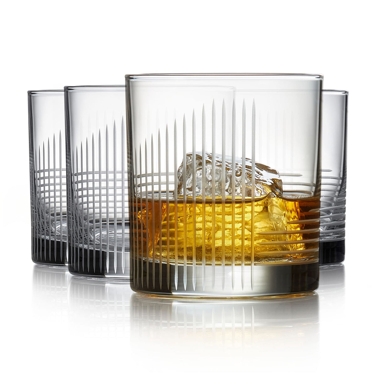 Libbey Cut Cocktails Passage Rocks Glasses, 11 ounce, Set of 4-Cocktails and Spirits-Parc Decor