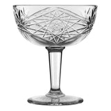 Libbey Hobstar Coupe Cocktail Beverage Drinking Glasses, 8.5 ounce, Set of 4