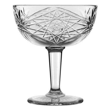 Libbey Hobstar Coupe Cocktail Beverage Drinking Glasses, 8.5 ounce, Set of 4