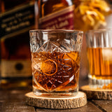 Libbey Hobstar Double Old Fashioned Glasses, 12 ounce, Clear, Set of 4-Cocktails and Spirits-Parc Decor