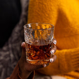 Libbey Hobstar Double Old Fashioned Glasses, 12 ounce, Clear, Set of 4-Cocktails and Spirits-Parc Decor