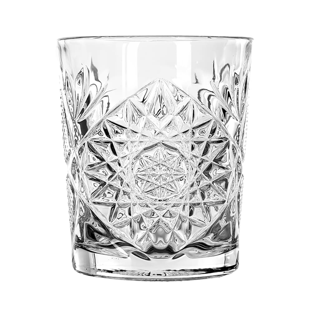 Libbey Hobstar Double Old Fashioned Glasses, 12 ounce, Clear, Set of 4-Cocktails and Spirits-Parc Decor