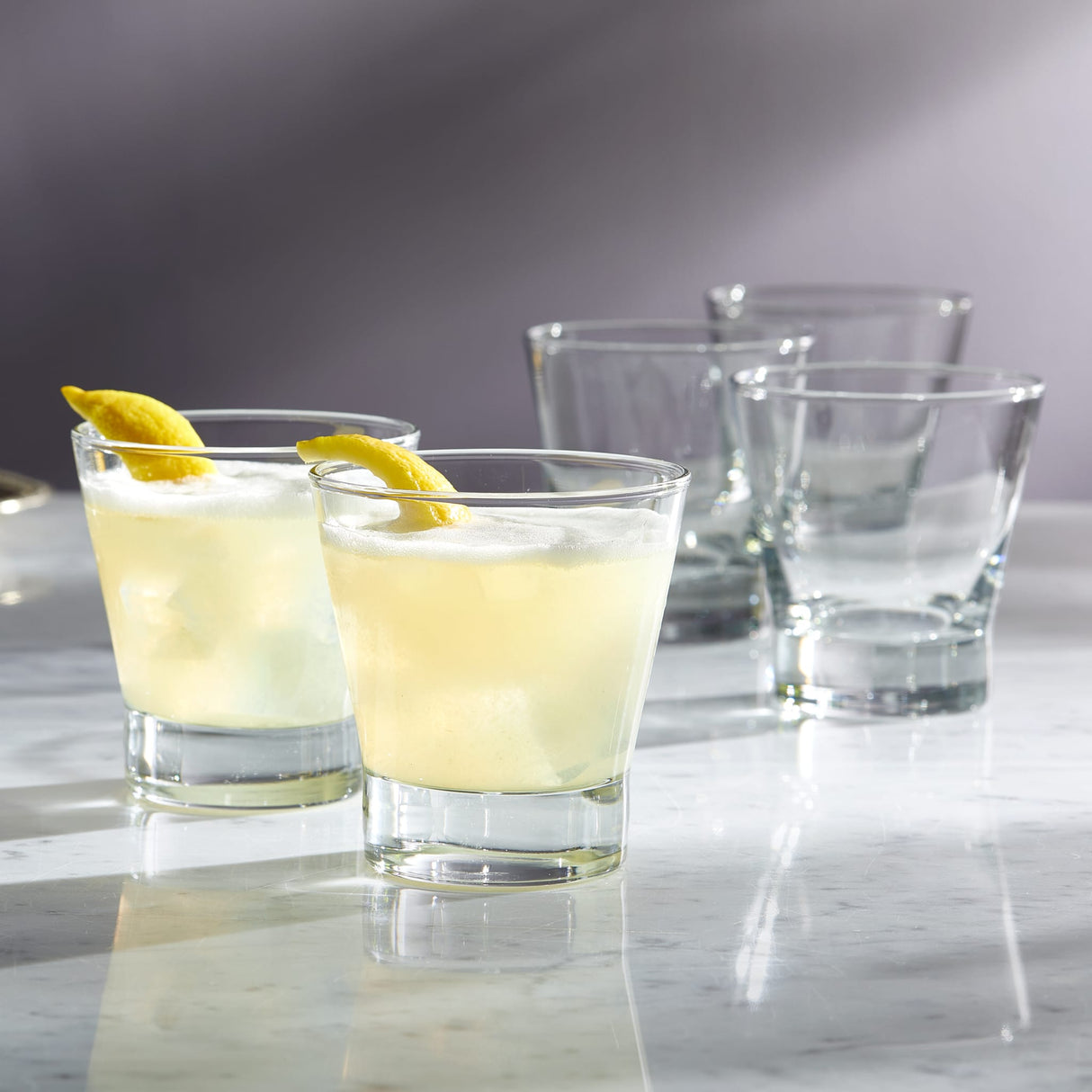 Libbey Modern Bar Essentials Double Old Fashioned Glasses, 10.5 ounce, Set of 6-Cocktails and Spirits-Parc Decor