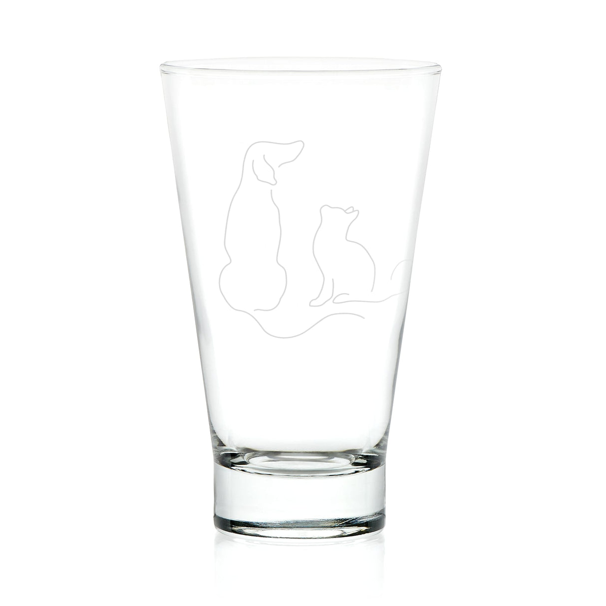Libbey Modern Pets BFF's Tumbler Drinking Glasses, 14 ounce, Set of 4