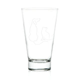 Libbey Modern Pets BFF's Tumbler Drinking Glasses, 14 ounce, Set of 4