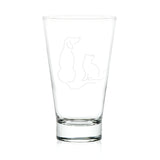Libbey Modern Pets BFF's Tumbler Drinking Glasses, 14 ounce, Set of 4-Cocktails and Spirits-Parc Decor