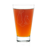 Libbey Modern Pets BFF's Tumbler Drinking Glasses, 14 ounce, Set of 4