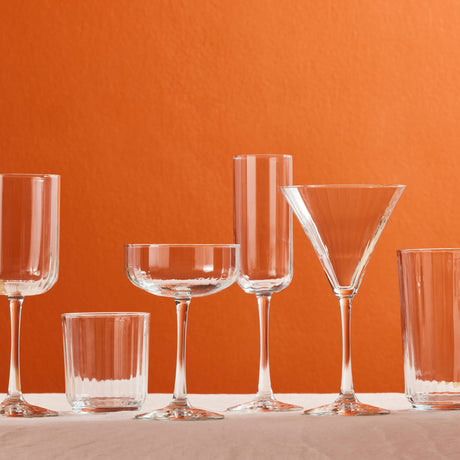 Libbey Paneled Champagne Flute Glasses, 7.5 ounce, Set of 4