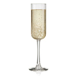 Libbey Paneled Champagne Flute Glasses, 7.5 ounce, Set of 4