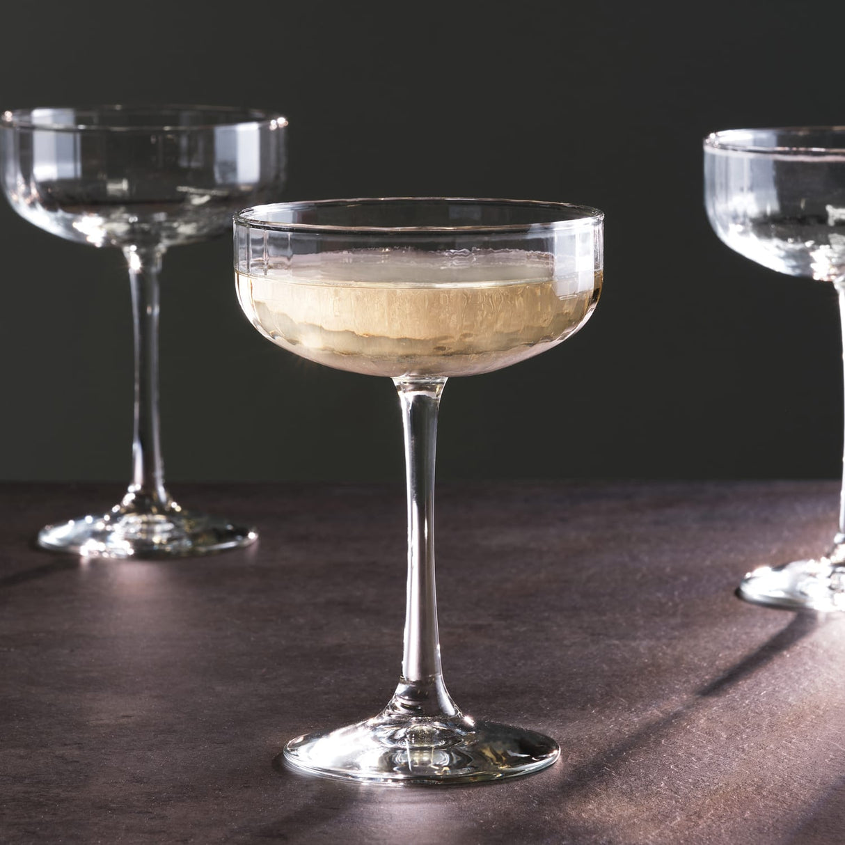 Libbey Paneled Coupe Cocktail Glasses, 8.5 ounce, Set of 4