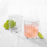 Libbey Paneled Double Old Fashioned Rocks Glasses, 11.2 ounce, Set of 6-Beverageware-Parc Decor