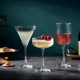 Libbey Paneled Martini Glasses, 9.5 ounce, Set of 4