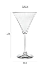 Libbey Paneled Martini Glasses, 9.5 ounce, Set of 4-Stemware-Parc Decor