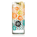 Libbey Vintage Flower Power Cooler Glasses, 16 ounce, Set of 4-Beverageware-Parc Decor