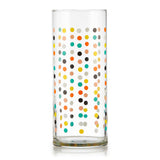 Libbey Vintage Flower Power Party Dots Cooler Glasses, 16 ounce, Set of 4