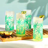 Libbey Vintage Palm Trees Cooler Glasses, 16 ounce, Set of 4-Beverageware-Parc Decor
