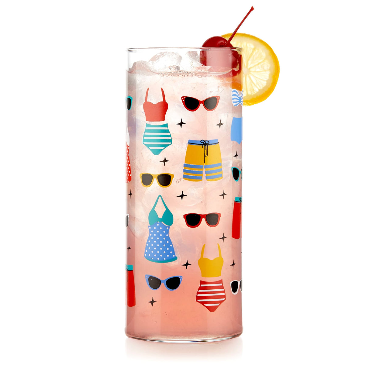 Libbey Vintage Swimsuits Cooler Glasses, 16 ounce, Set of 4-Beverageware-Parc Decor