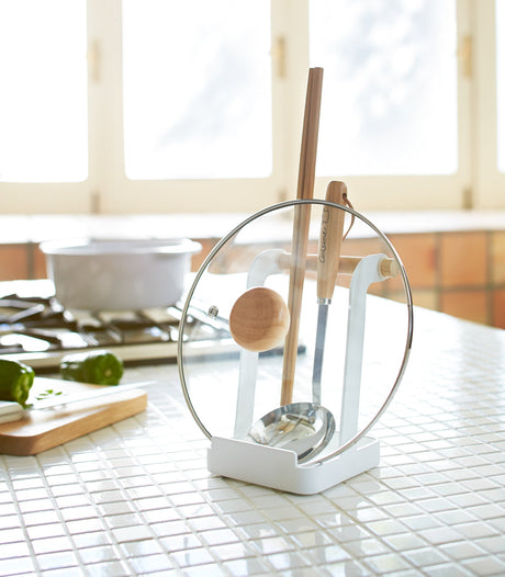Lid & Ladle Stand - Steel + Wood-Stovetop-Parc Decor