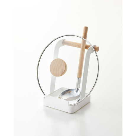 Lid & Ladle Stand - Steel + Wood-Stovetop-Parc Decor